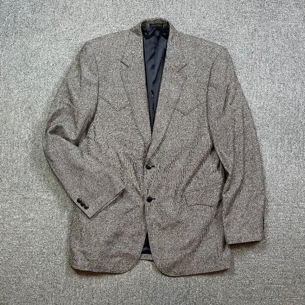 Circle S 100% Silk Grey Western Cowboy Suit Jacket Size 42 Long